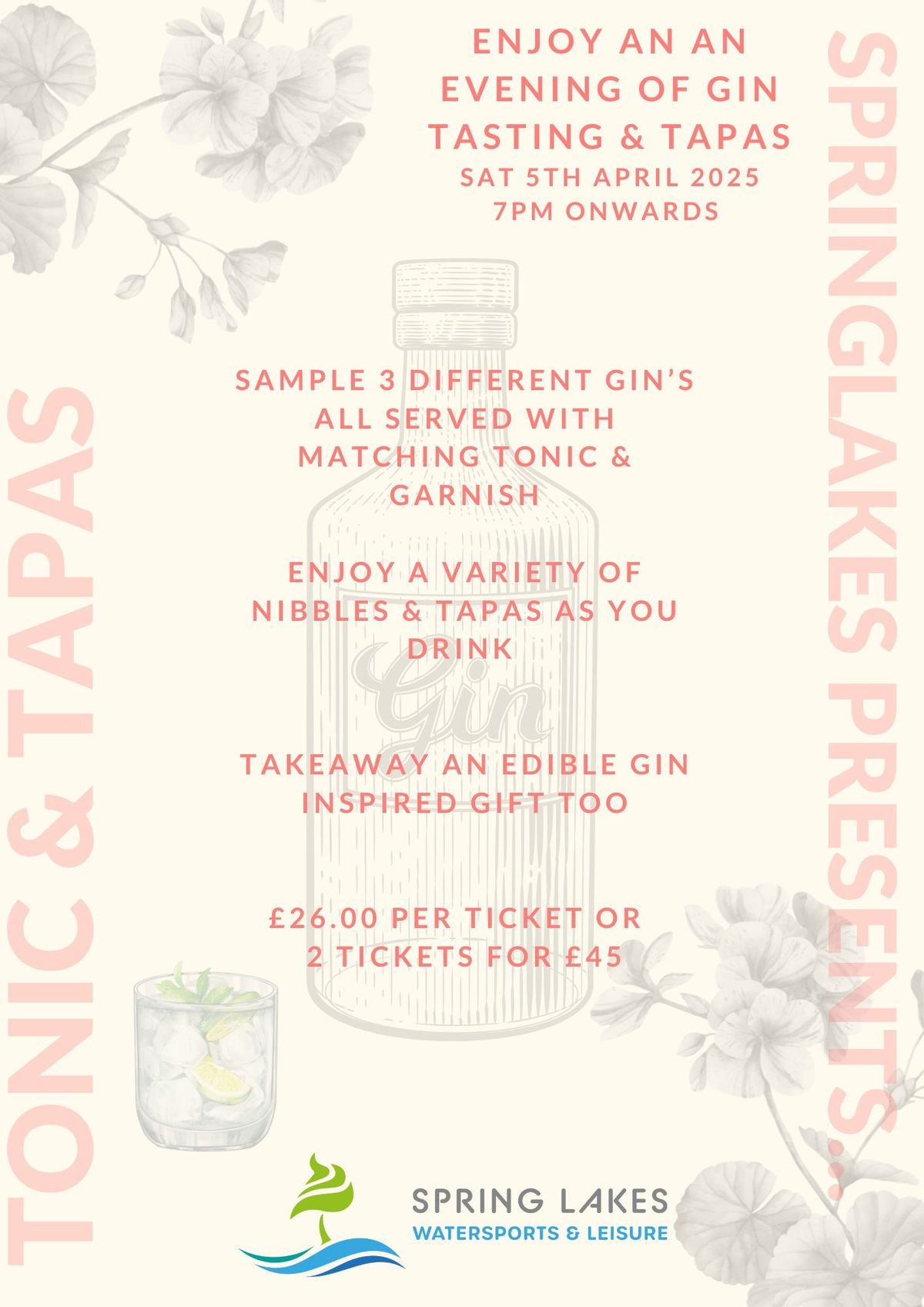 Tonic & Tapas Evening