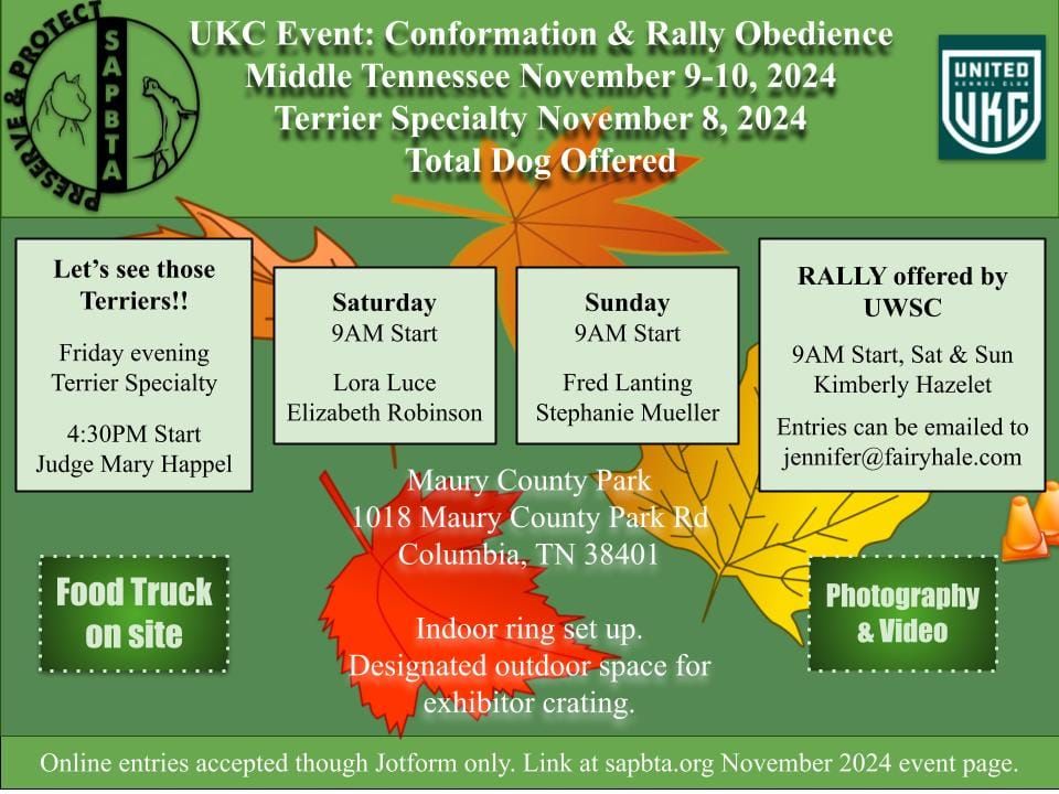 Terrier Takeover Friday - UKC Conformation 