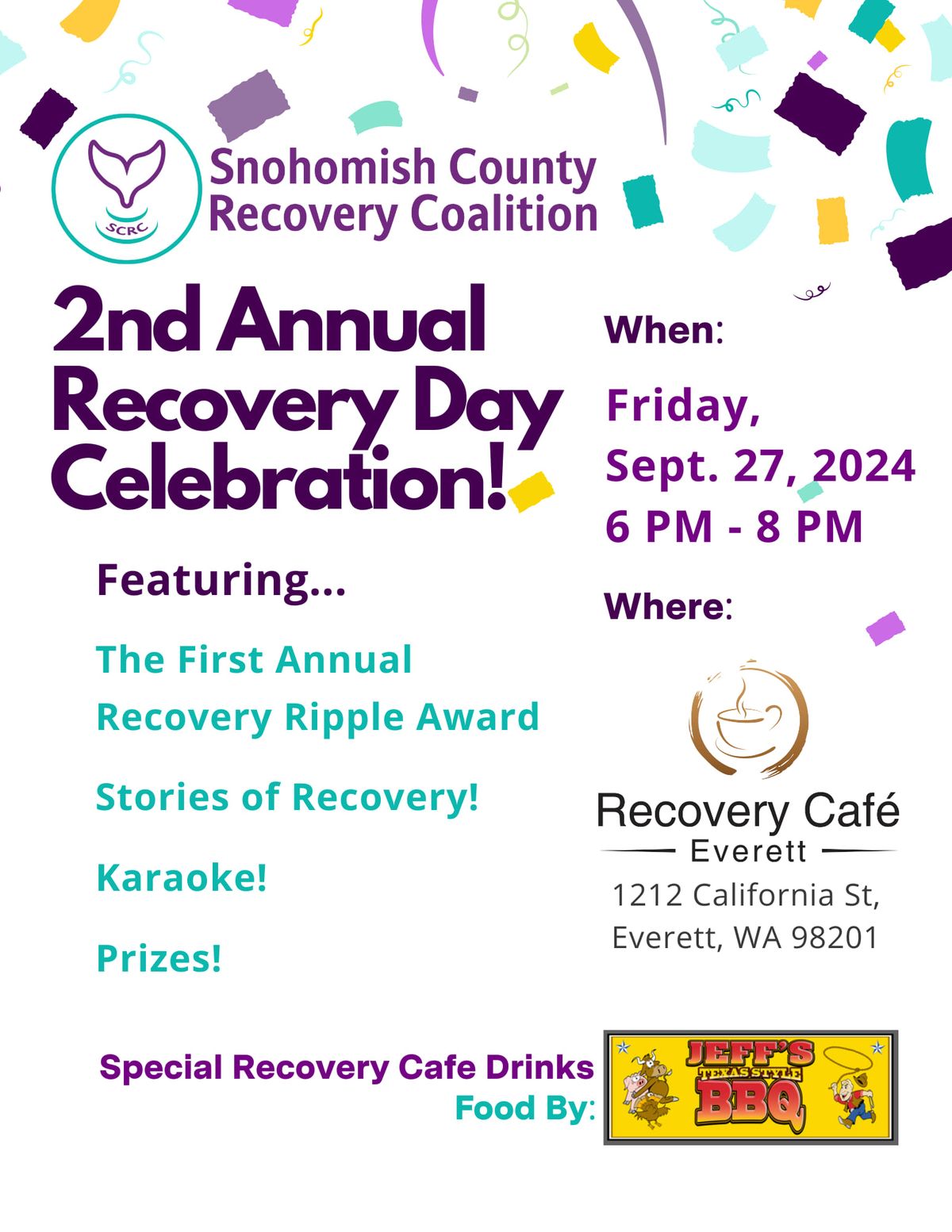 SCRC 2nd Annual Recovery Day Celebration!