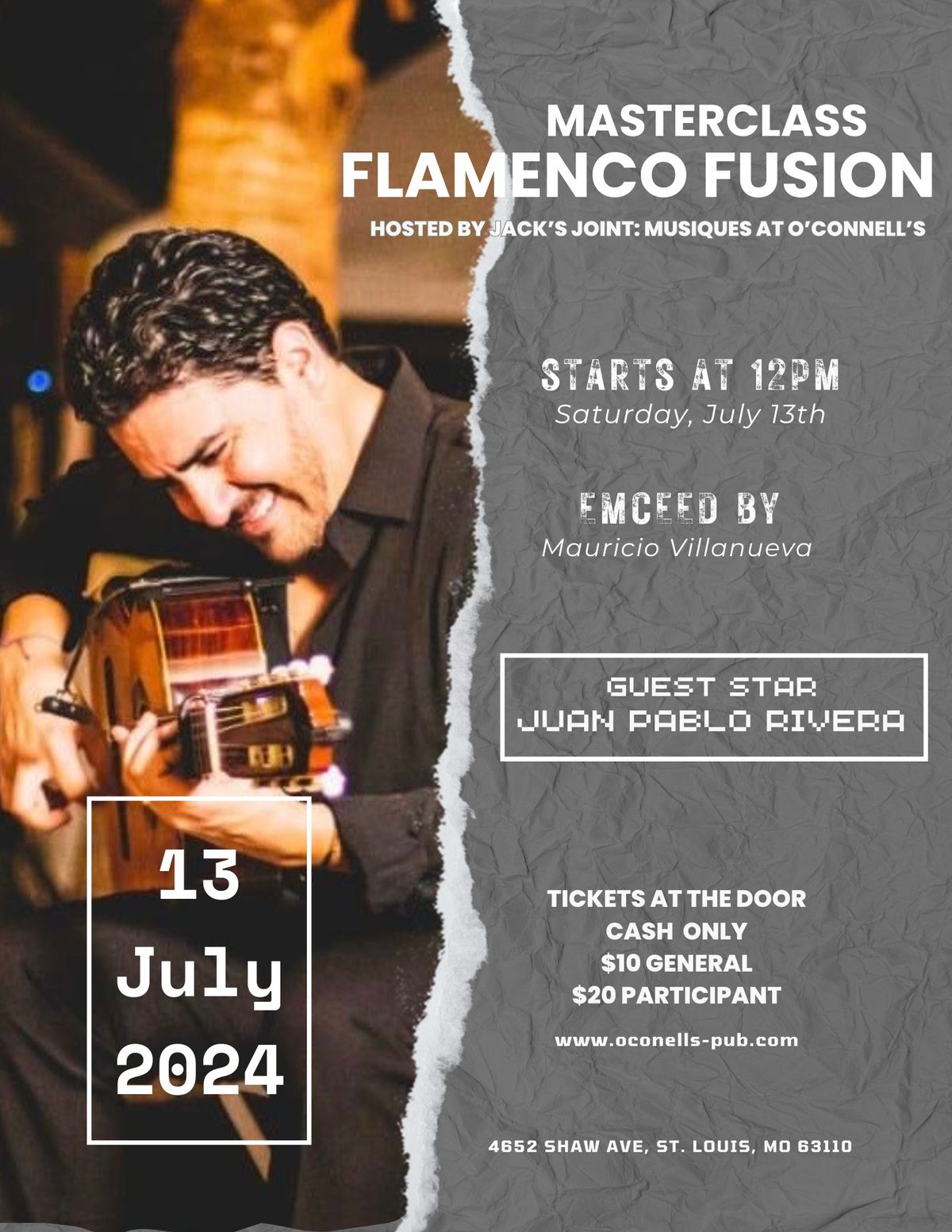 Juan Pablo Rivera: Masterclass in Flamenco Fusion at Jack's Joint!