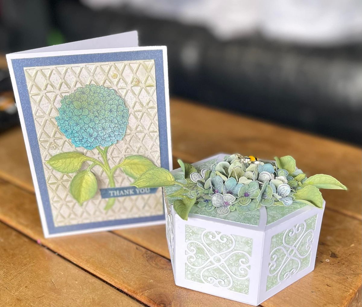 Heartfelt Hydrangea Gift Box and Card Class