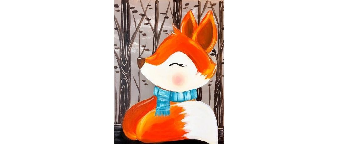 Cozy Red Fox| Cookies and Canvas | Cadillac