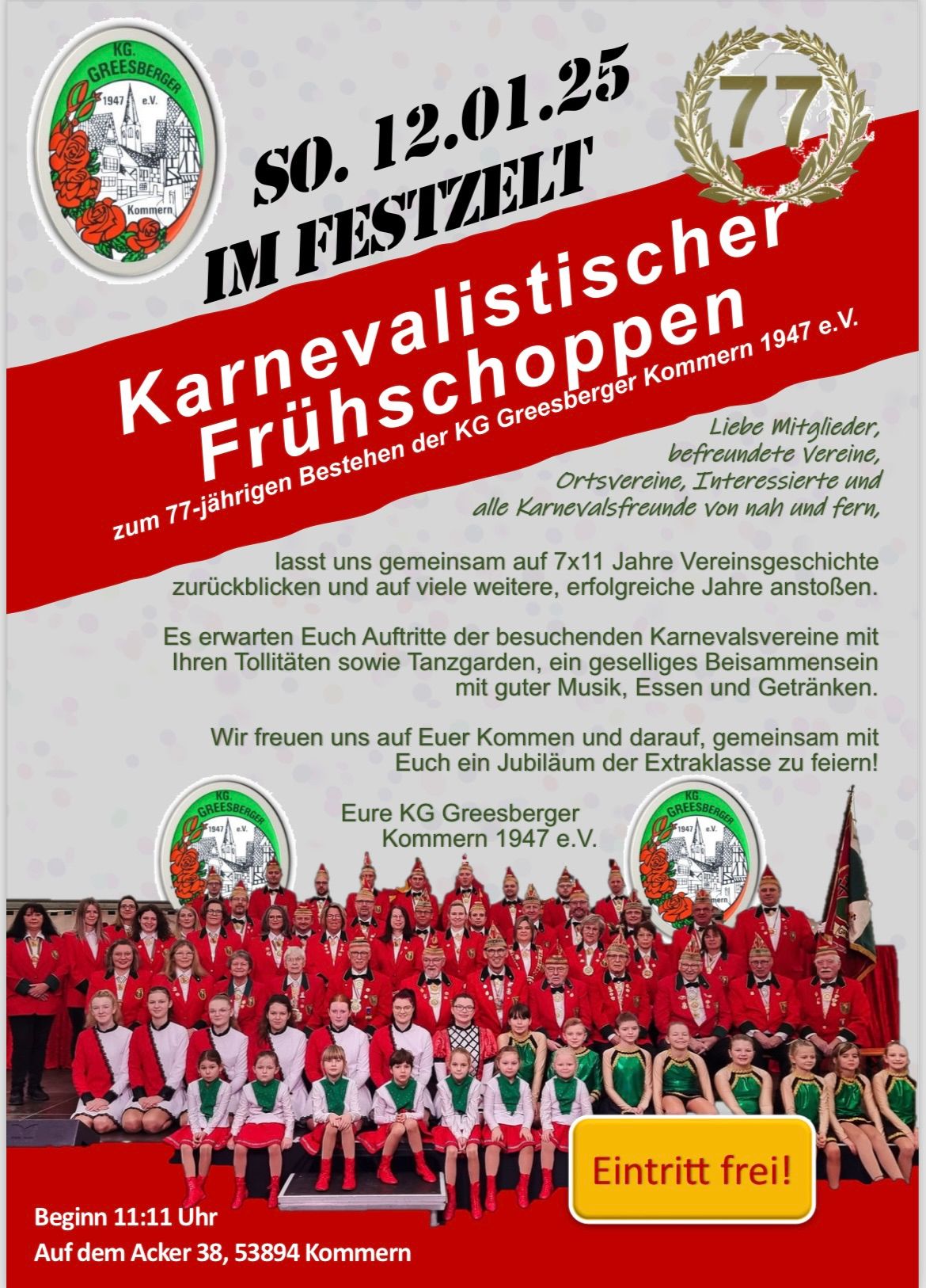 Karnevalistischer Fr\u00fchschoppen 