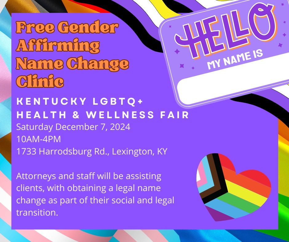 Gender Affirming Name Change Clinic