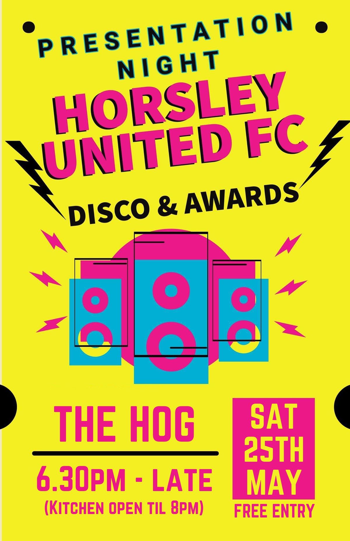 Horsley United Presentation Night & Disco @ The Hog
