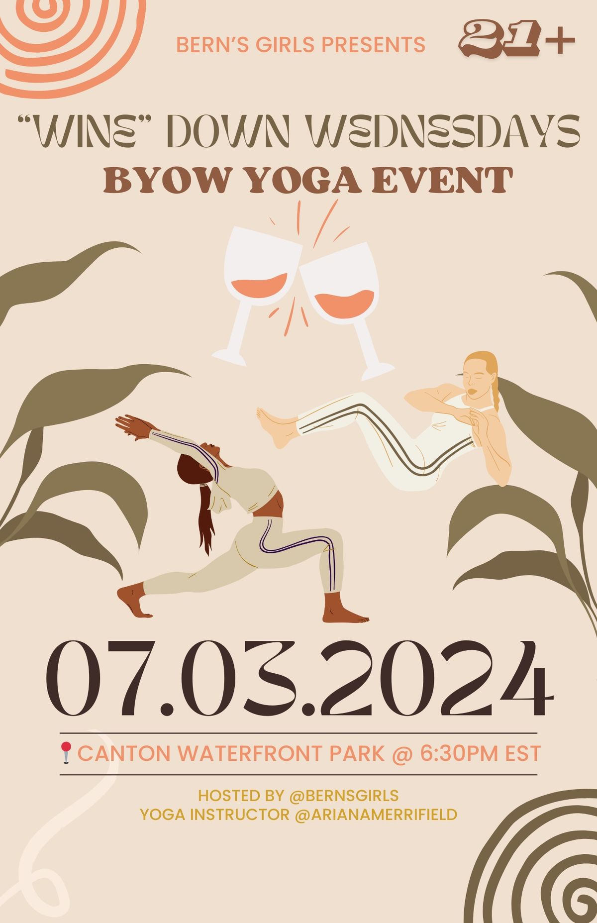 \u201cWine\u201d\u2019Down Wednesdays ??\u200d\u2640\ufe0f?BYOW YOGA