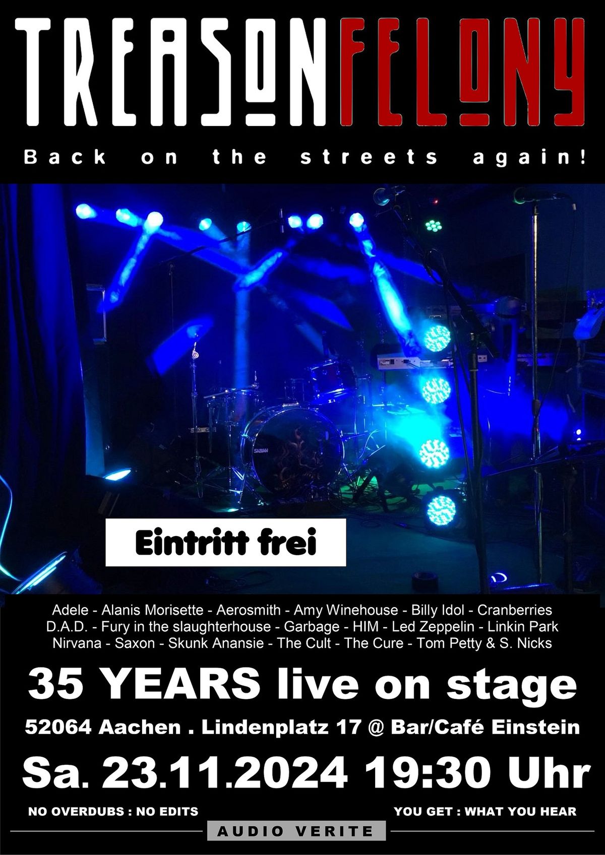 TREASONFELONY - Back on the streets again - 35 YEARS live on stage