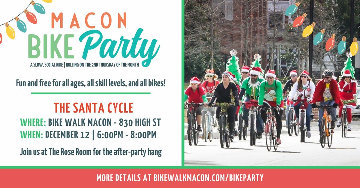 Macon Bike Party: Santa Cycle