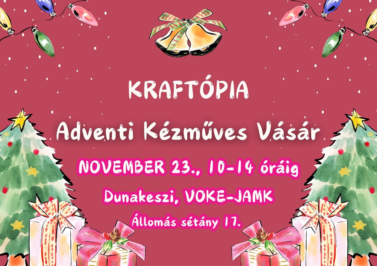 Kraft\u00f3pia adventi k\u00e9zm\u0171ves v\u00e1s\u00e1r Dunakeszin