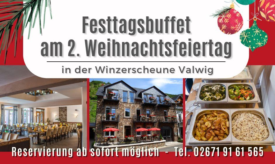 Festtagsbuffet am 2. Weihnachtsfeiertag