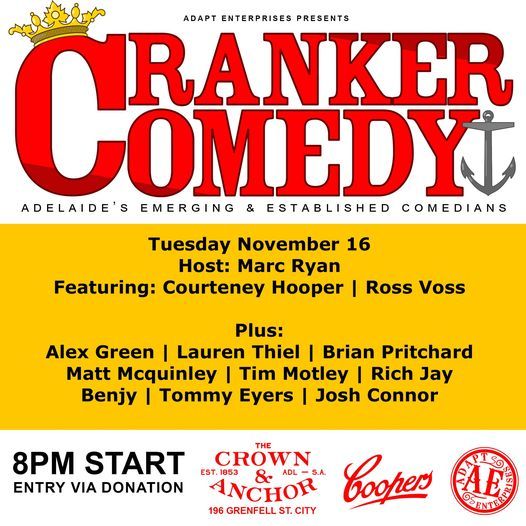 Cranker Comedy Tues Nov 16