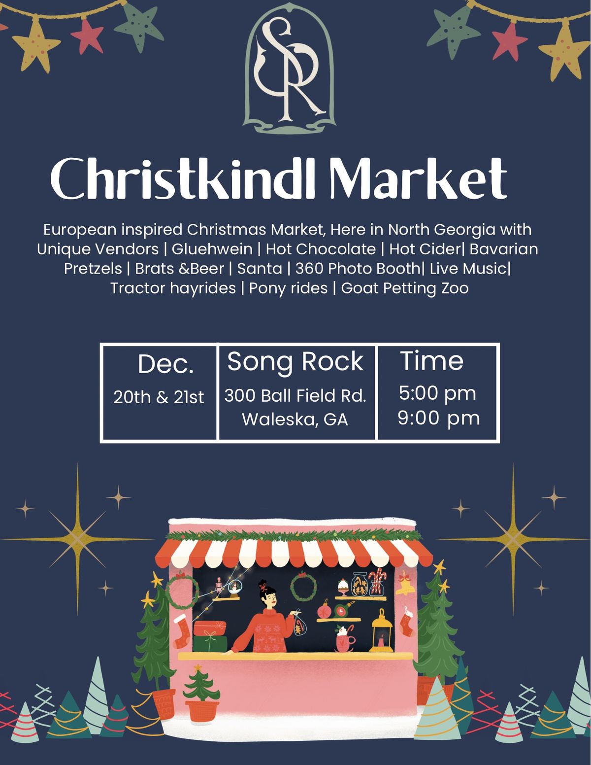 Song Rock 2nd Annual Christkindl Market December 20th &21st.