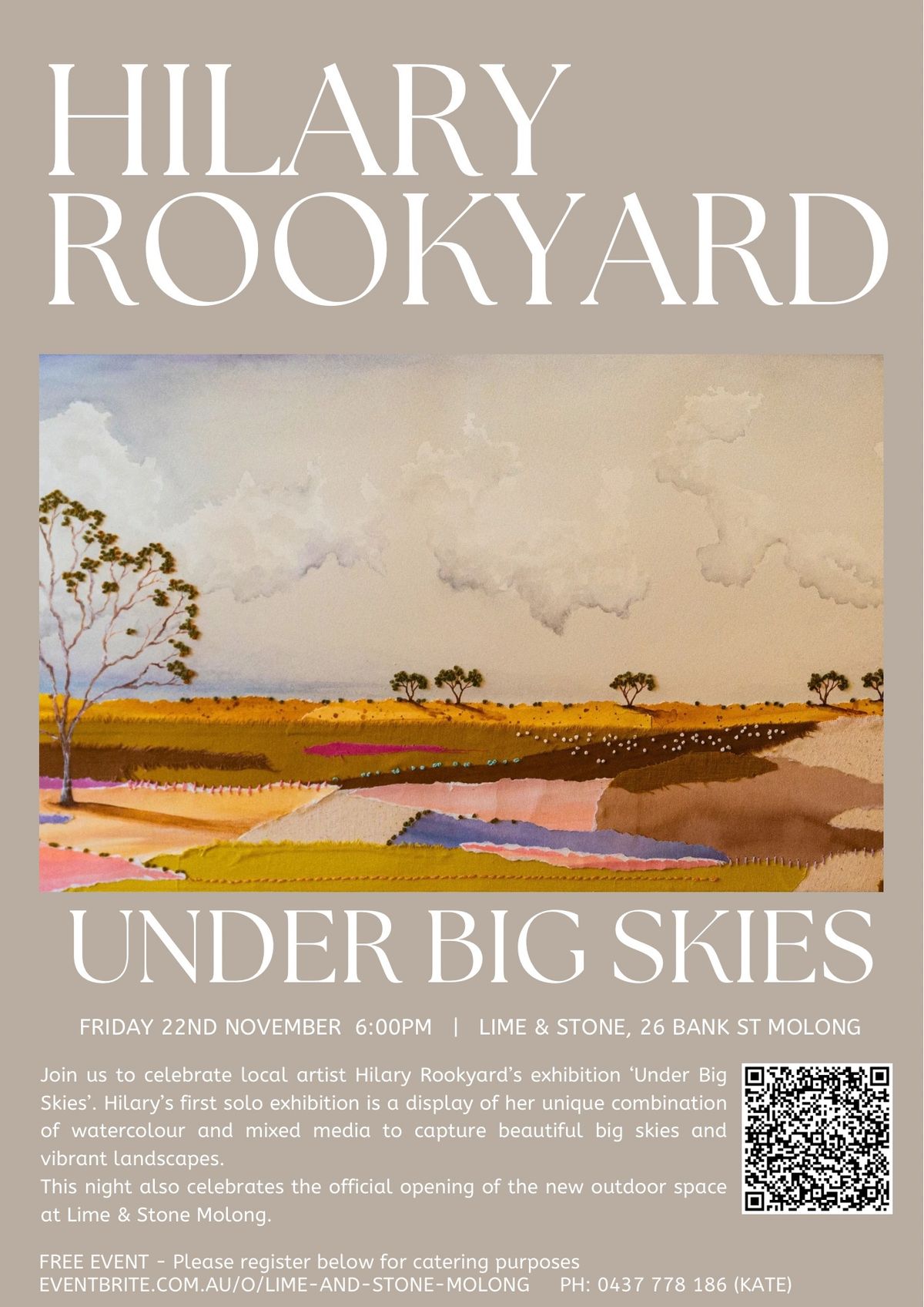 Hilary Rookyard \u201cUNDER BIG SKIES\u201d