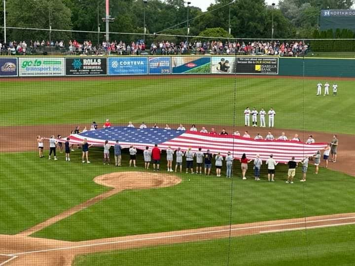 Coalition Flag at the Great Lakes Loons Game