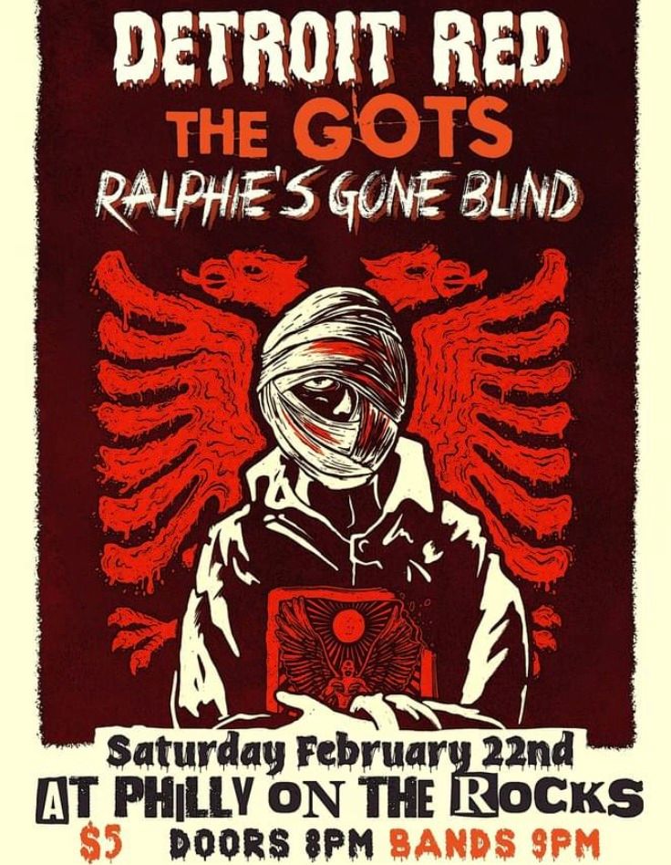 DETROIT RED, THE GOTS, & RALPHIE'S GONE BLIND @ PHILLY ON THE ROCK [ERIE, PA] 2\/22\/25