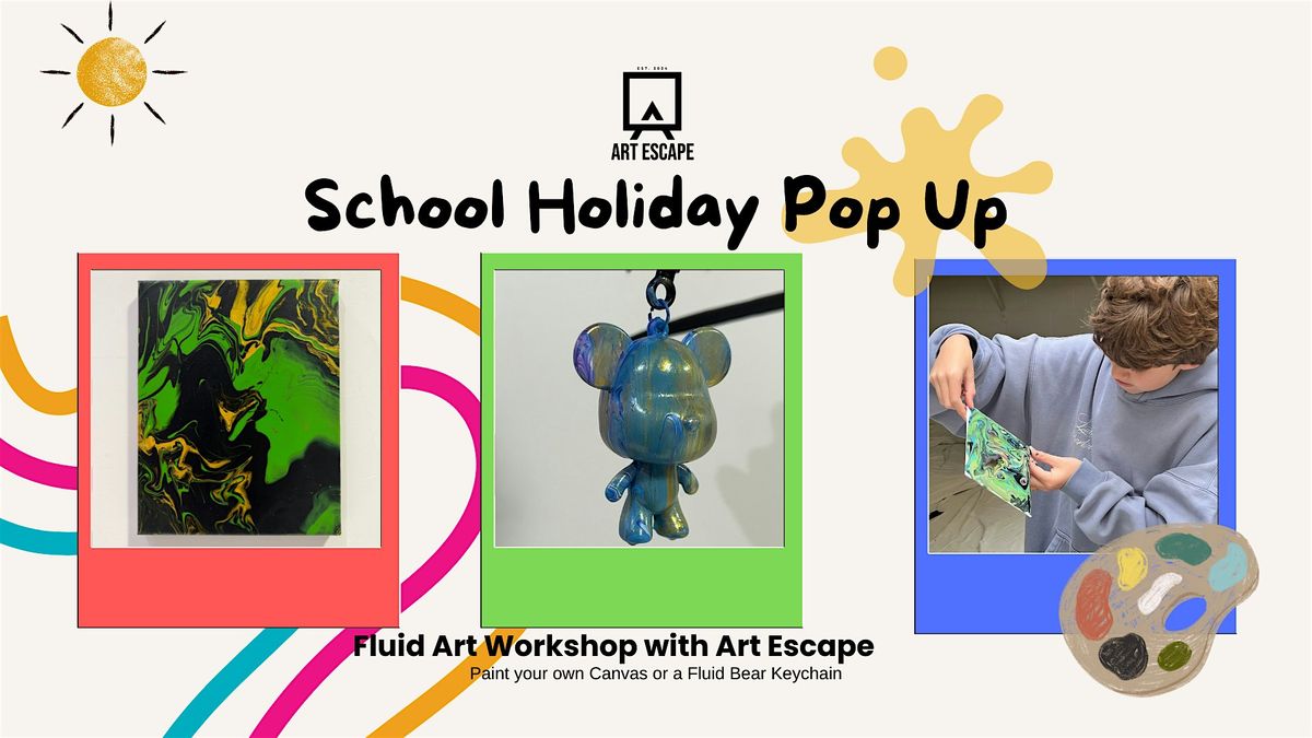 Art Escape Tauranga Pop Up - Fluid Art Workshop | Summer Holidays