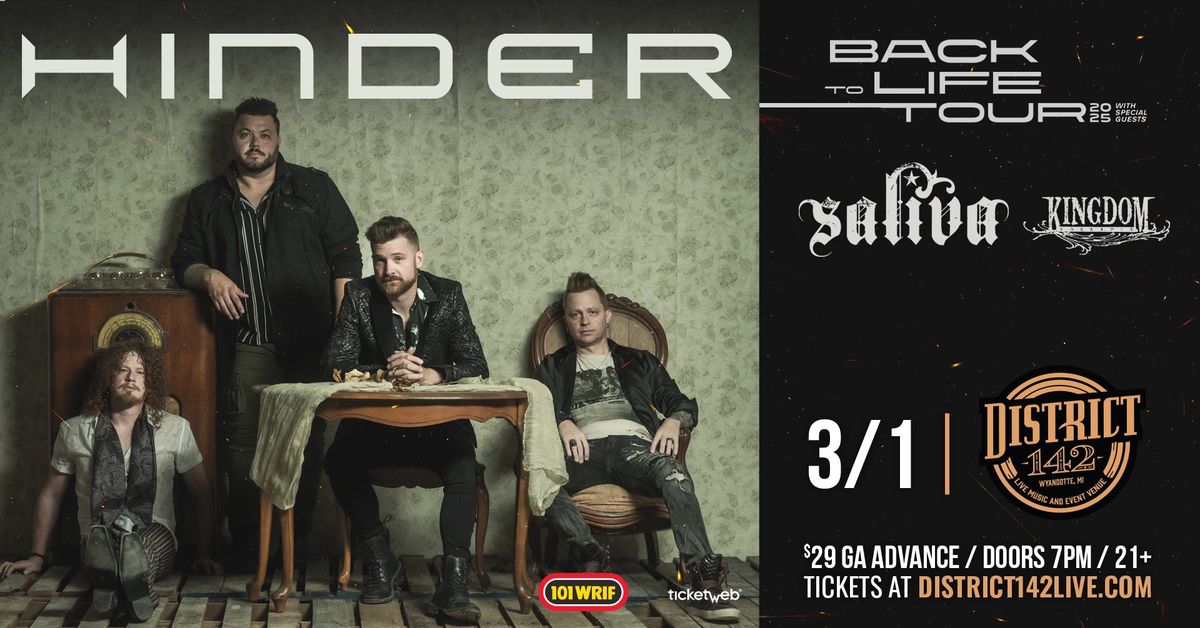 SOLD OUT - Hinder: Back to Life Tour