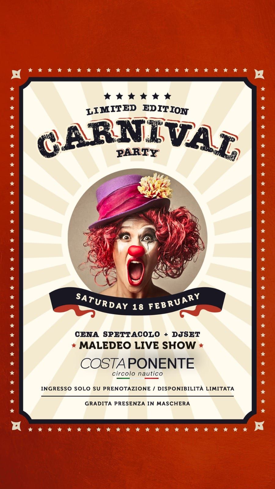 CARNIVAL PARTY - COSTA PONENTE 