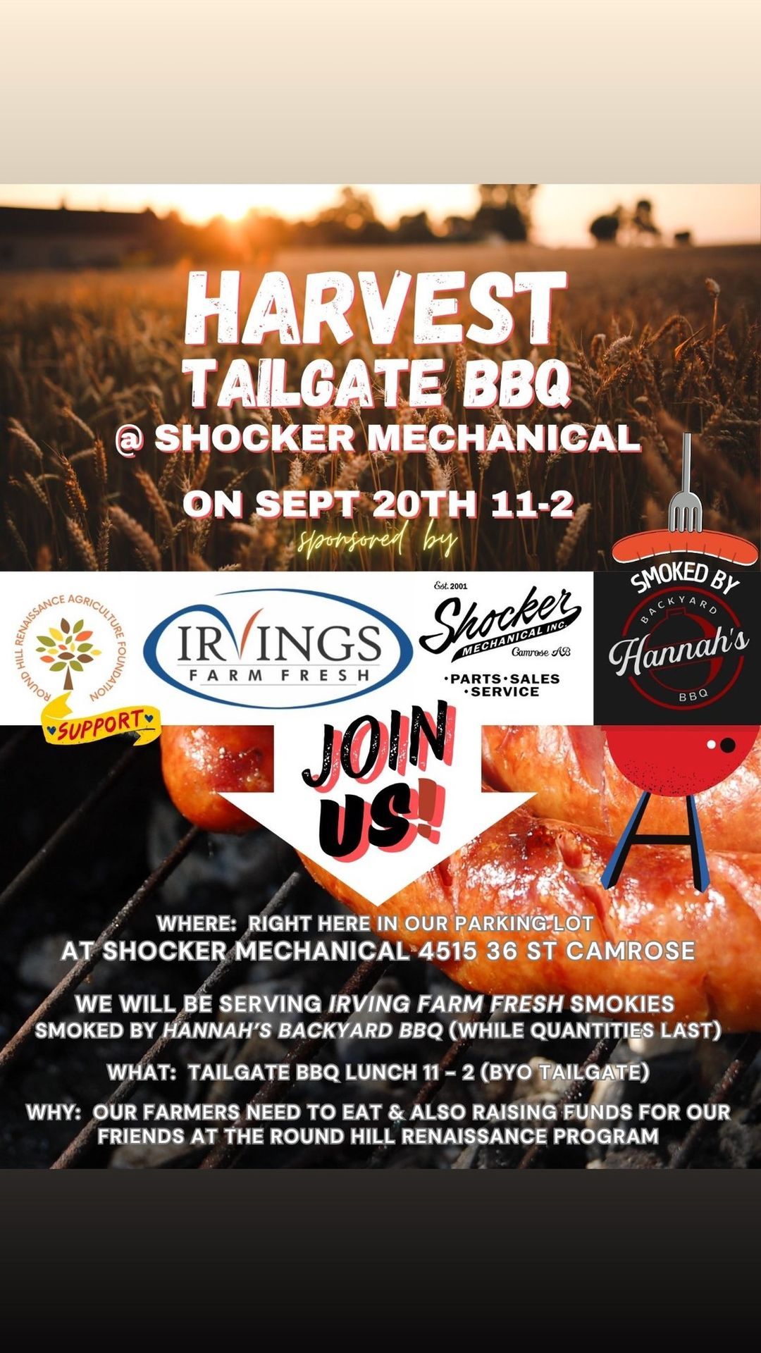 Harvest Tailgate BBQ @Shocker Mechanical