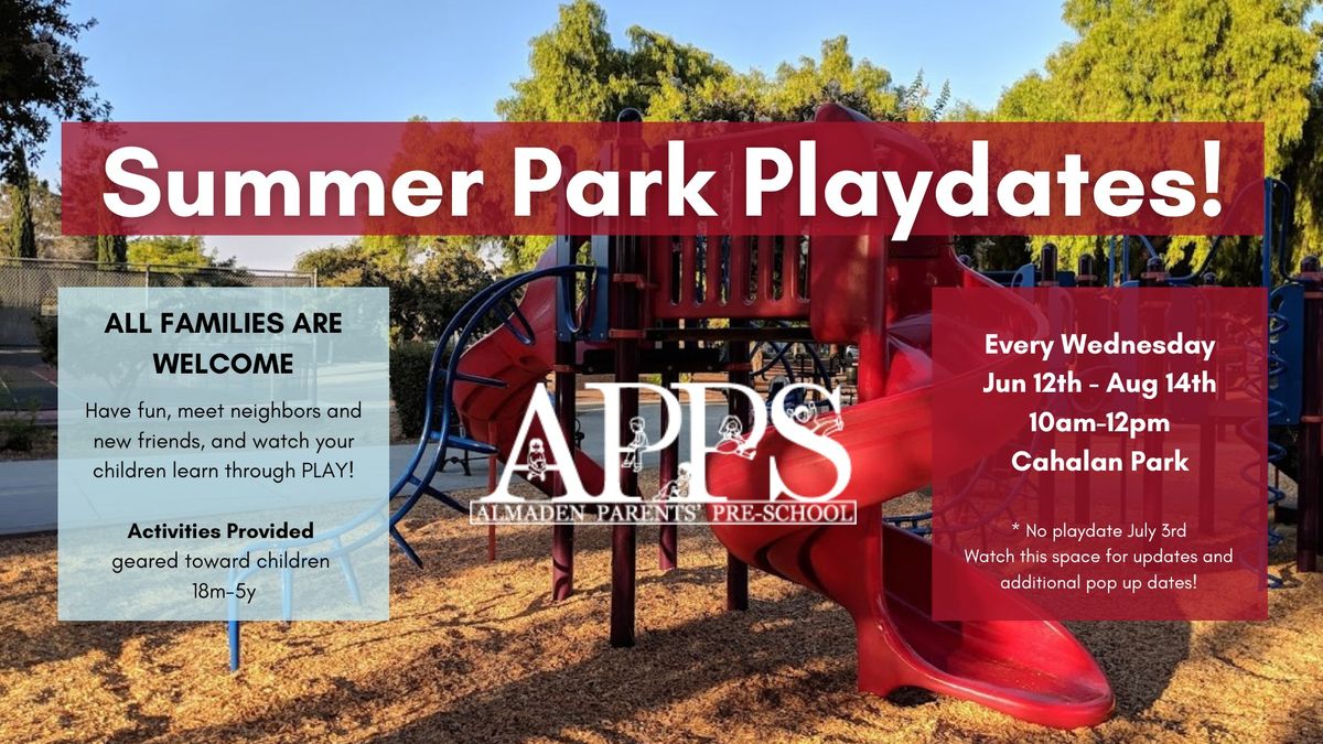 Summer Park Playdates - On Campus!
