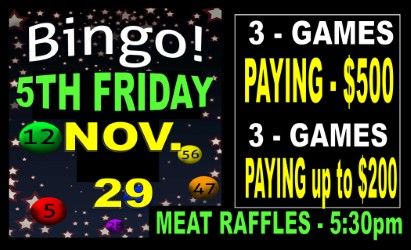 Bingo with Meat Raffles