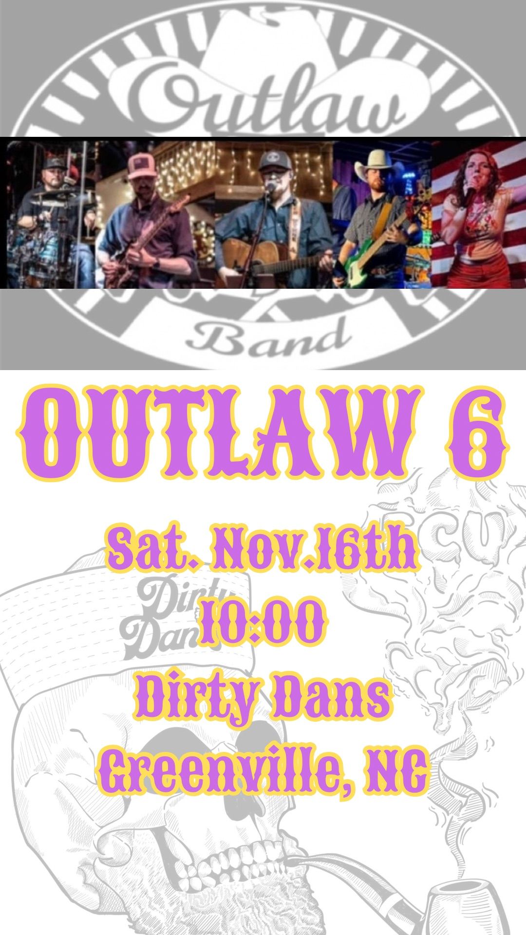 Outlaw6 Band @ ECU Bar, Dirty Dans