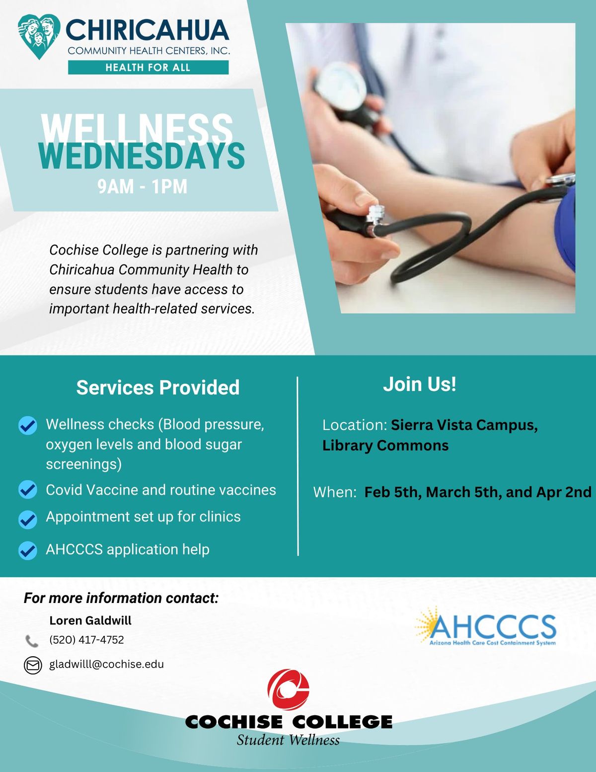 Wellness Wednesdays - Sierra Vista Campus