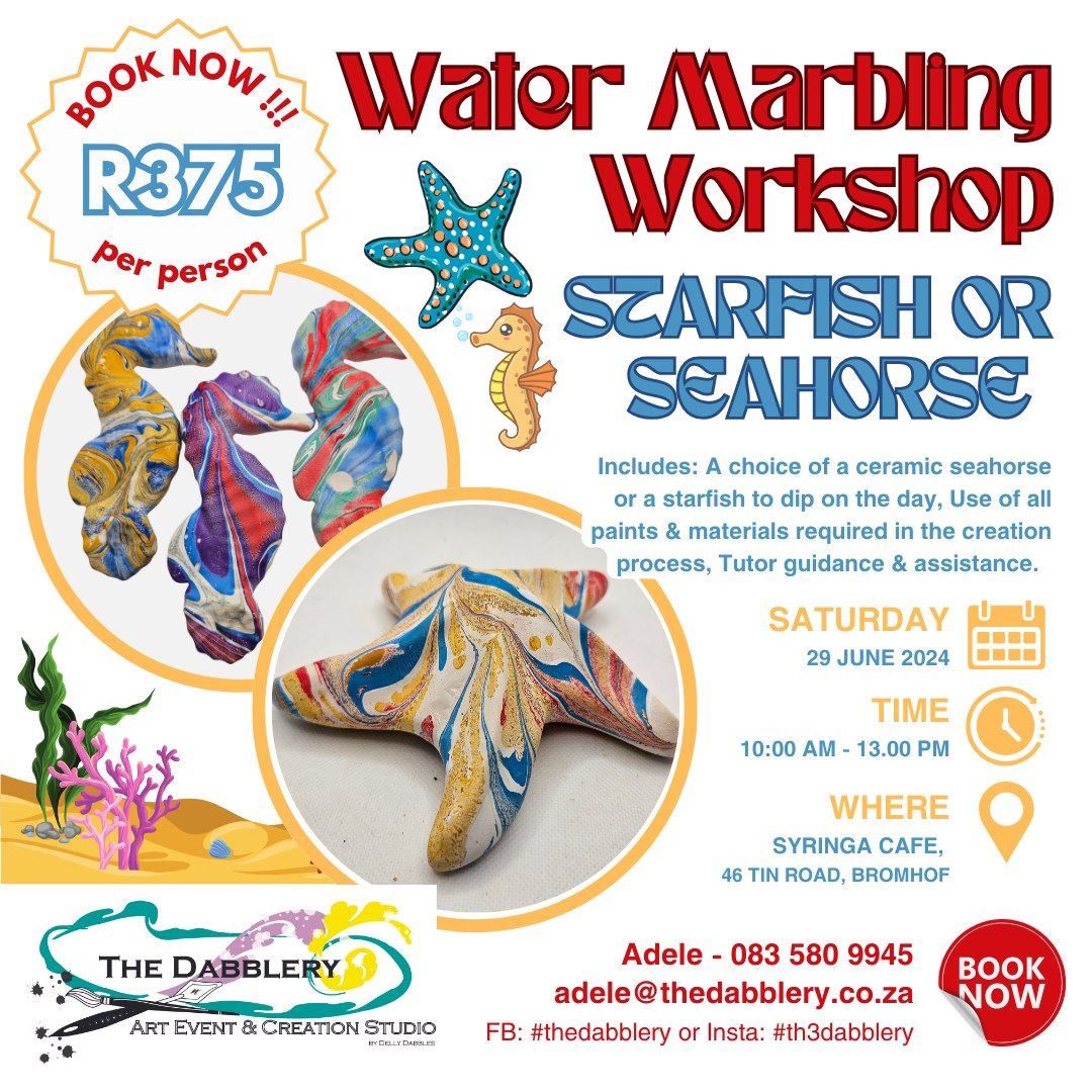 Water Marbling: Starfish or Seahorses