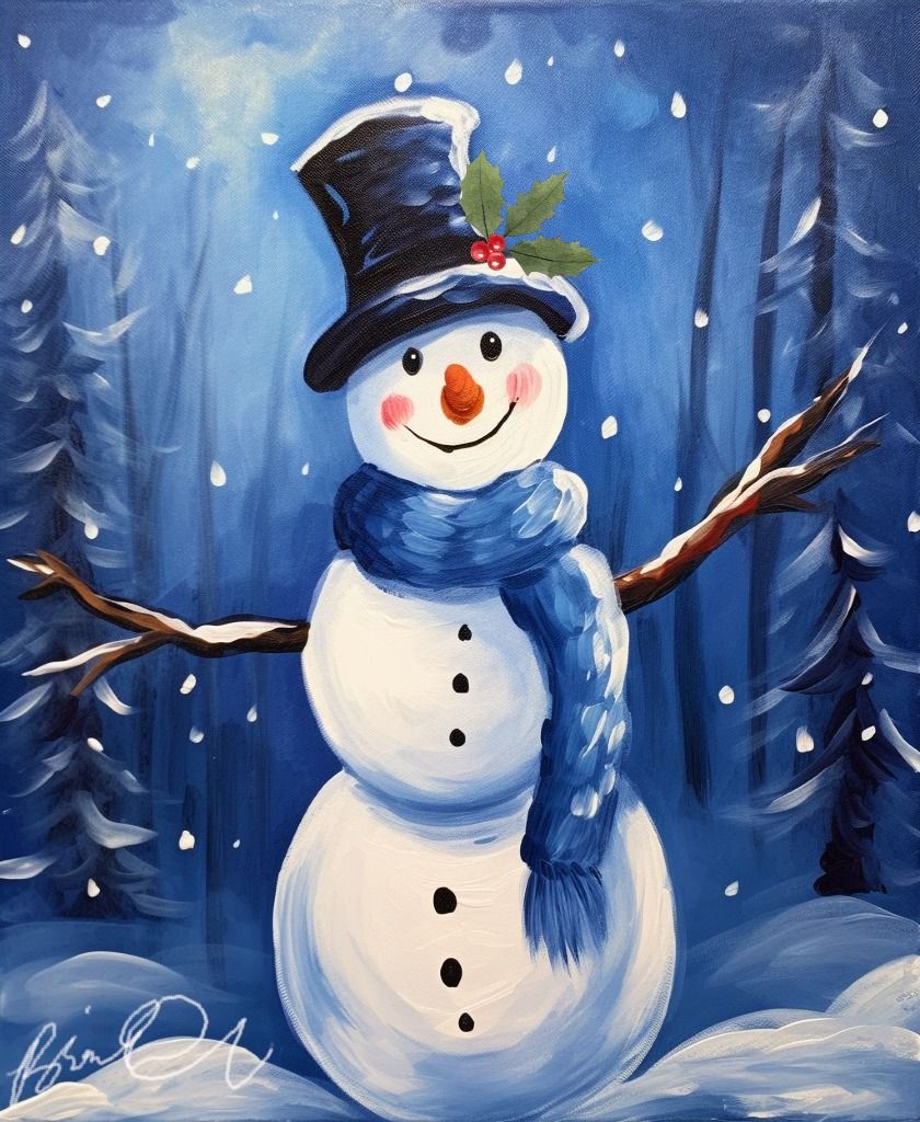 Canvas Paint: \u201cFrosty Fun"