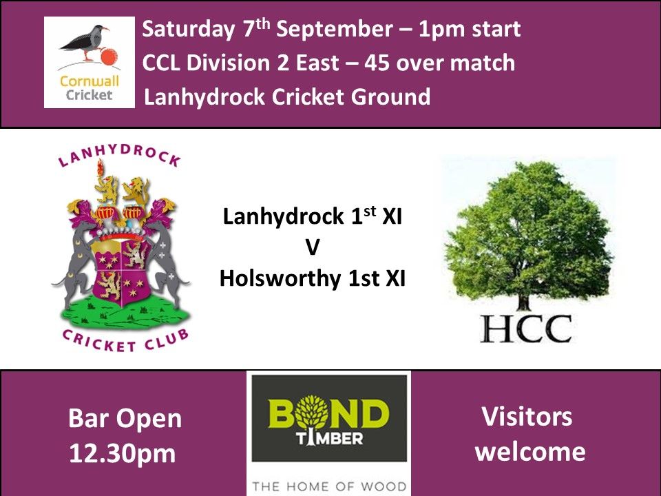 Lanhydrock 1st XI v Holsworthy 1st XI
