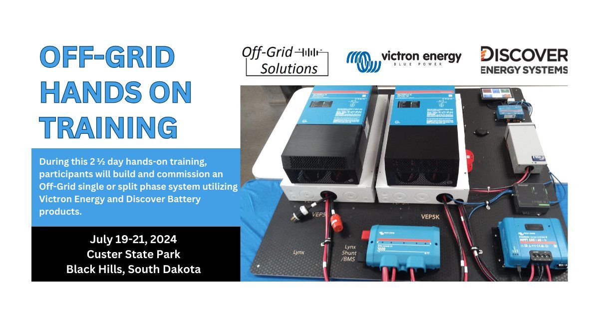 Off-Grid Solutions - Victron Energy\/Discover Hands-on Training