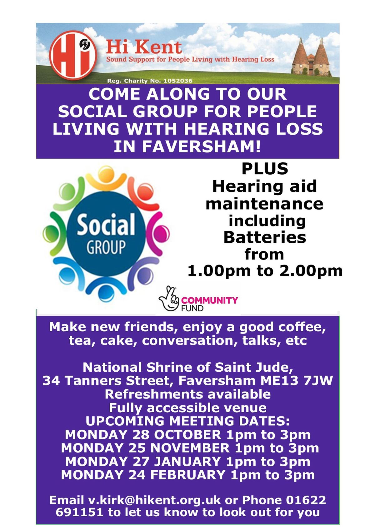 Faversham Social Group for People Living With Hearing Loss