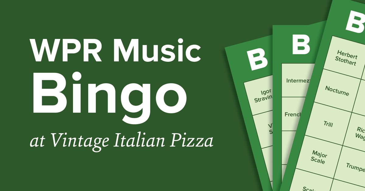 WPR Music Bingo at Vintage Italian Pizza