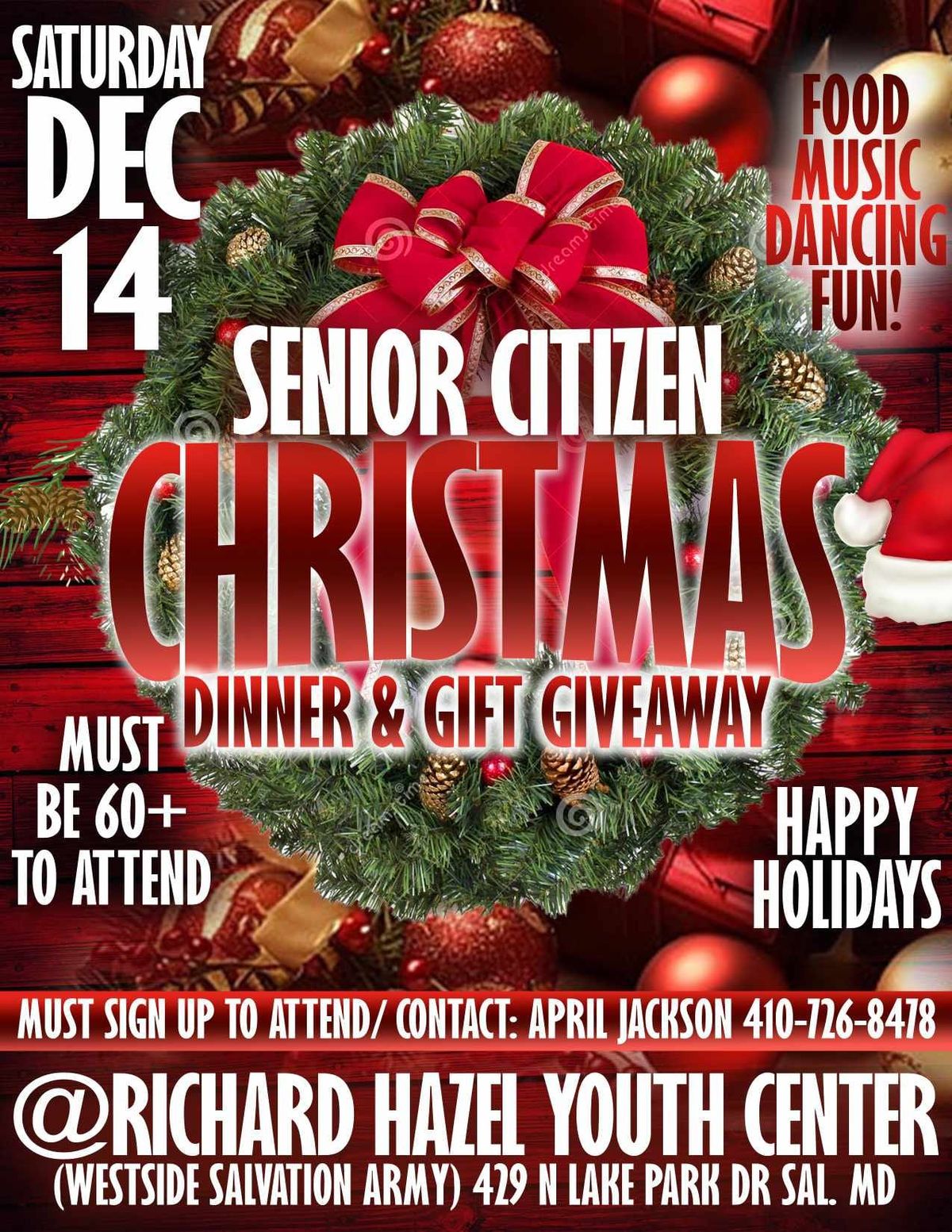 Senior Citizens Christmas Dinner & Gift Giveaway