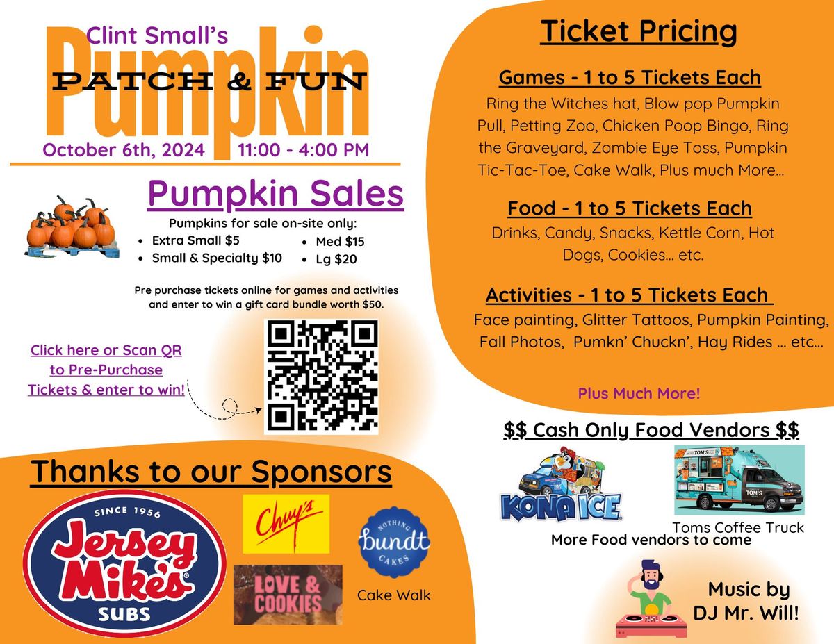 First Annual Pumpkin Patch Fundraiser