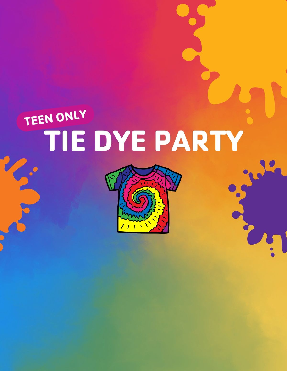 After Hours at the Y- Tie Dye Party