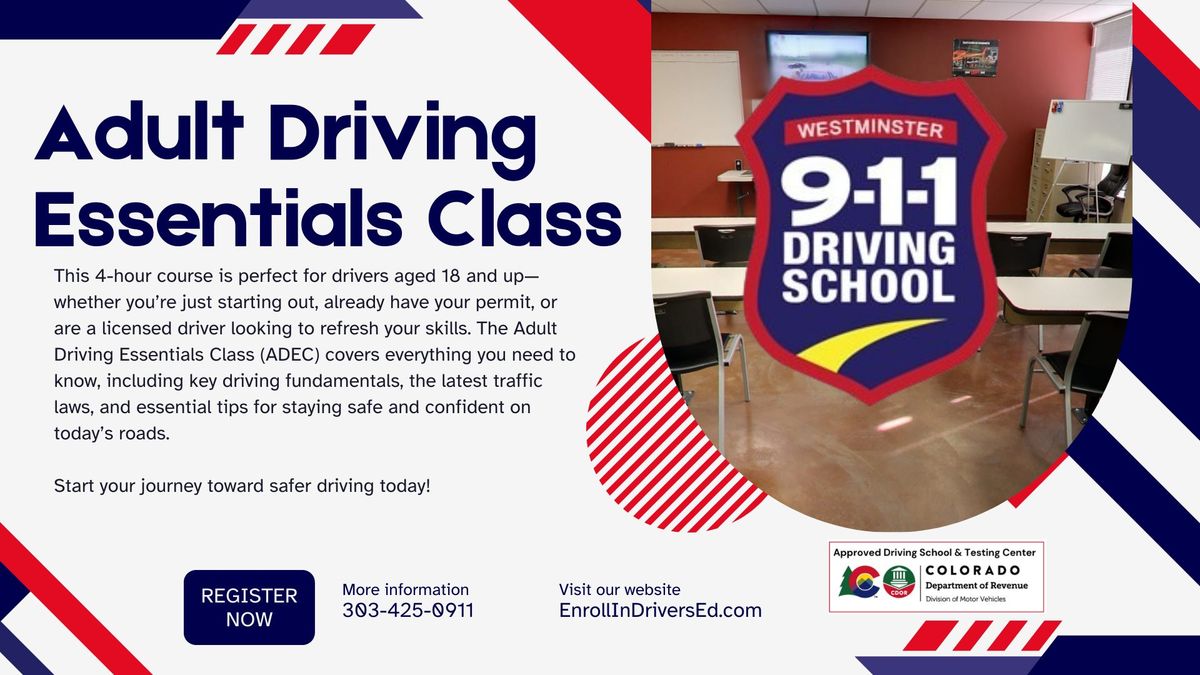 Adult Driving Essentials Class