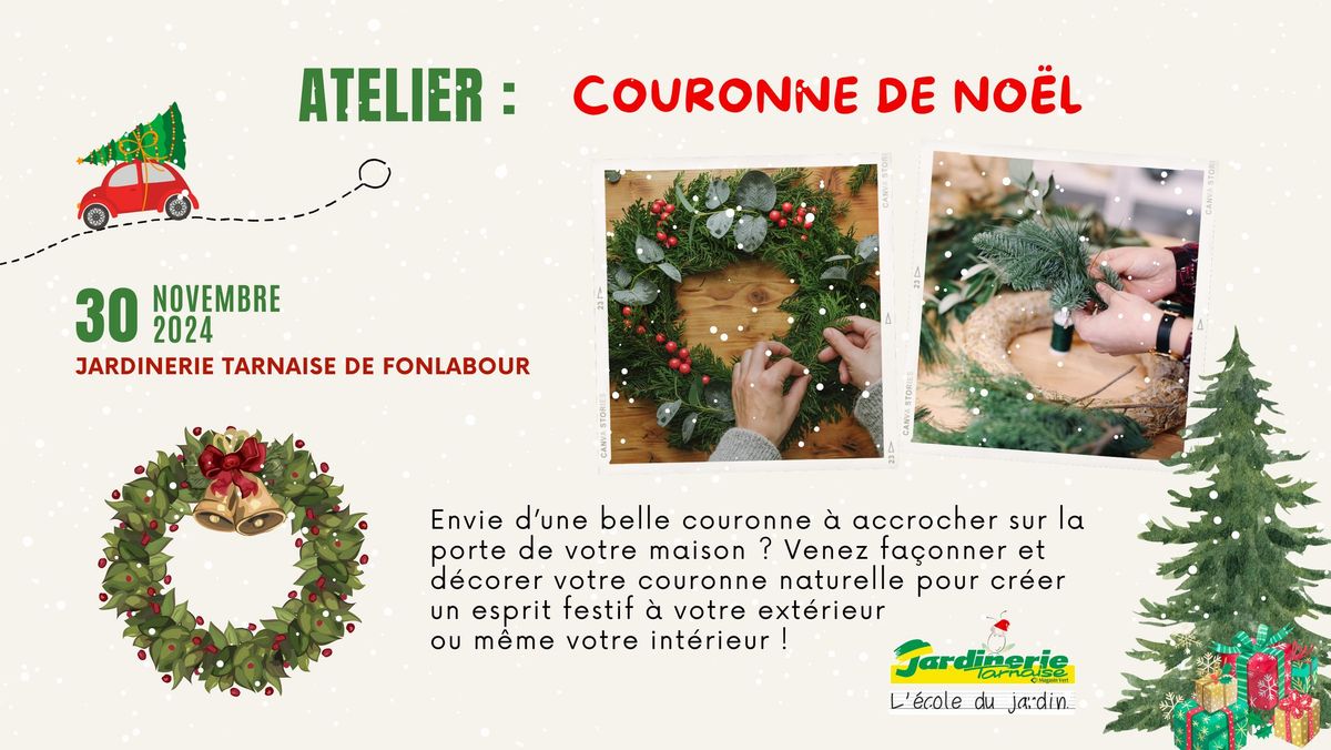 Atelier : Couronne de No\u00ebl 