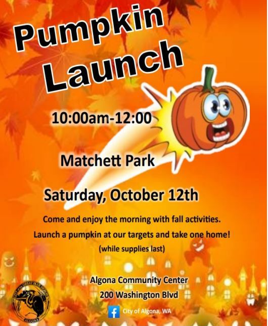 Algona's Annual Pumpkin Launch and activities