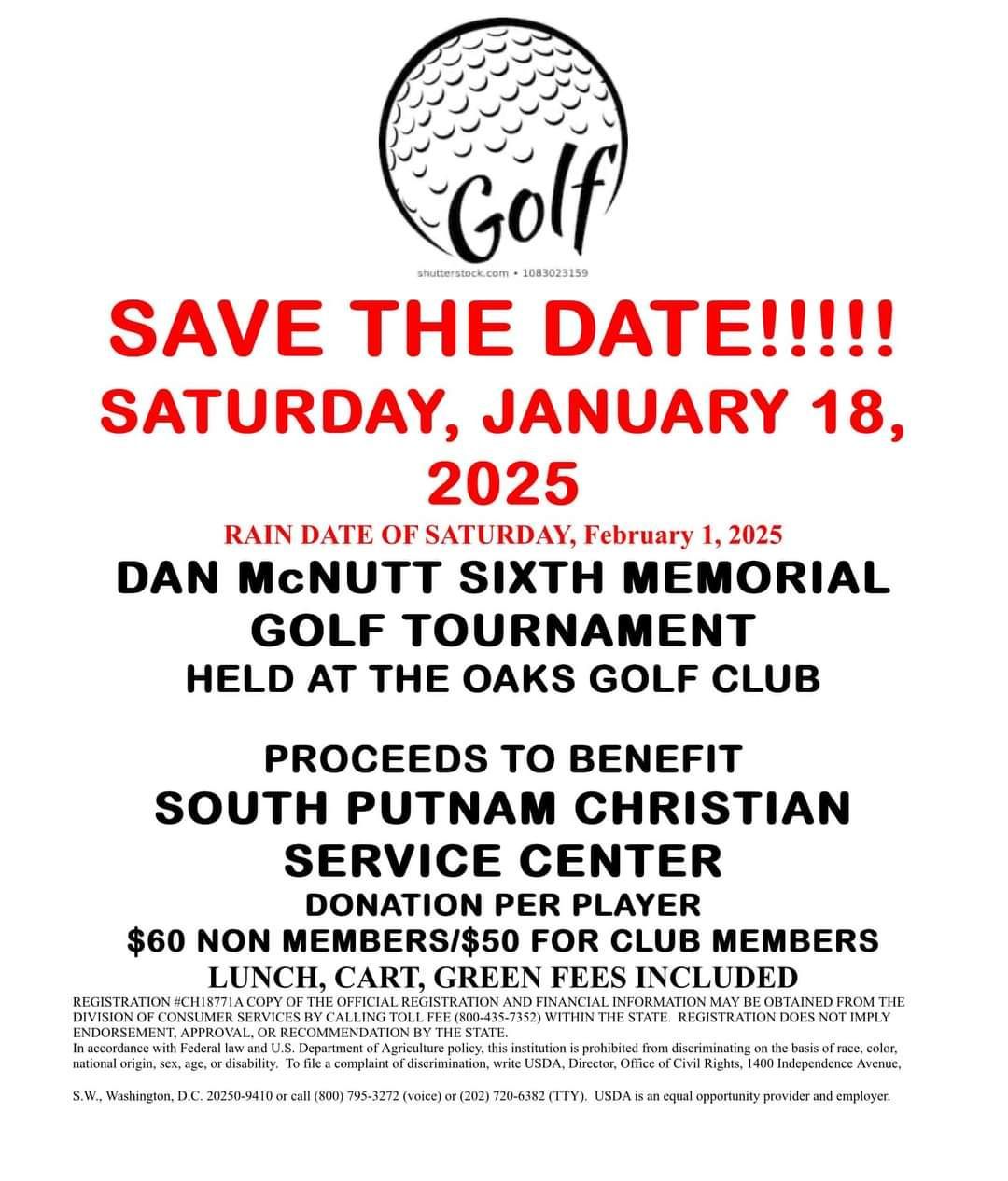 Dan McNutt Sixth Memorial Golf Tournament 