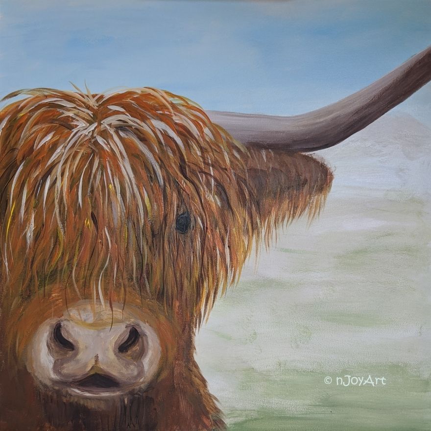 PAINTING FOR FUN at The Griffin, Rugby - Highland Coo