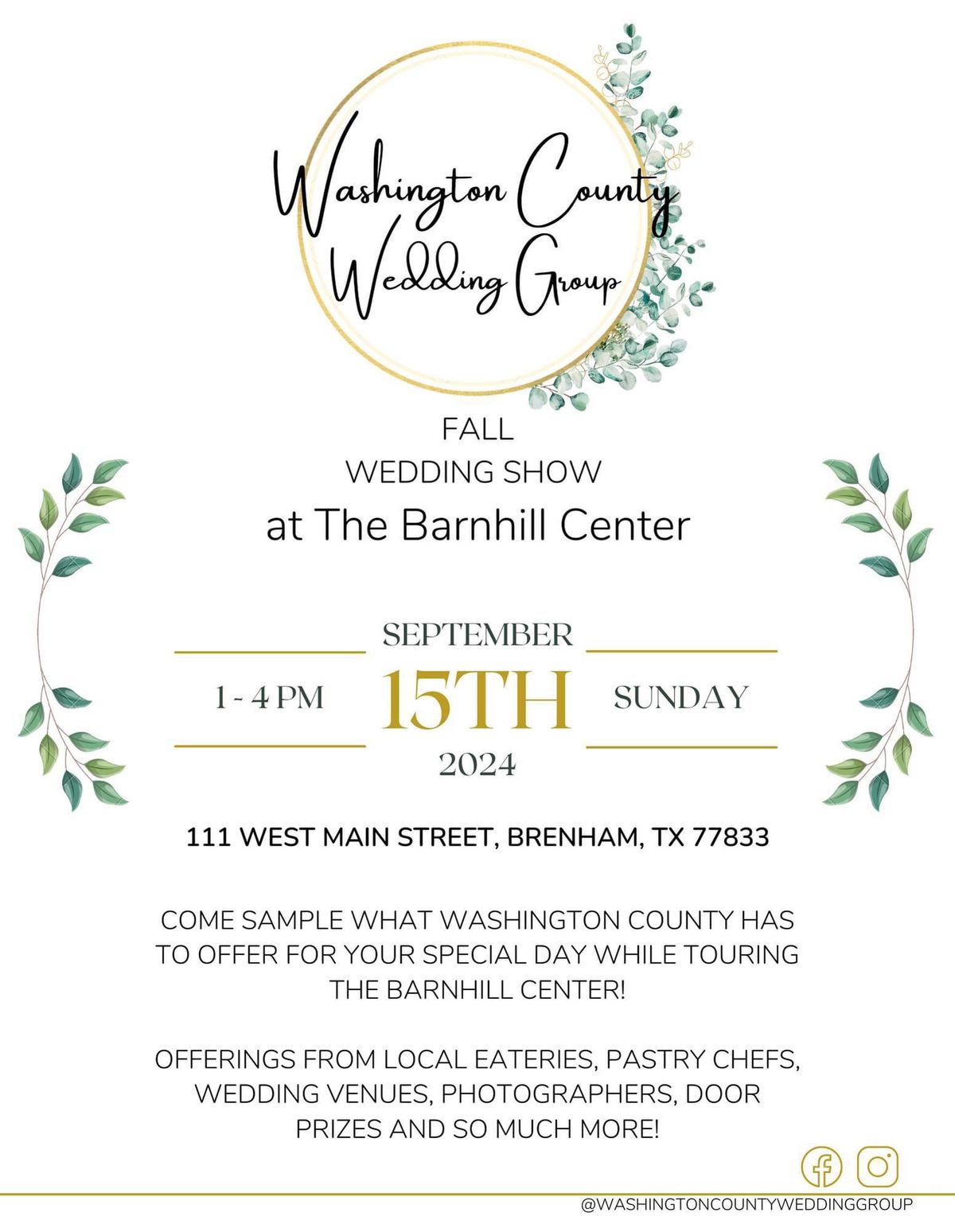 Annual Washington County Fall Wedding Show