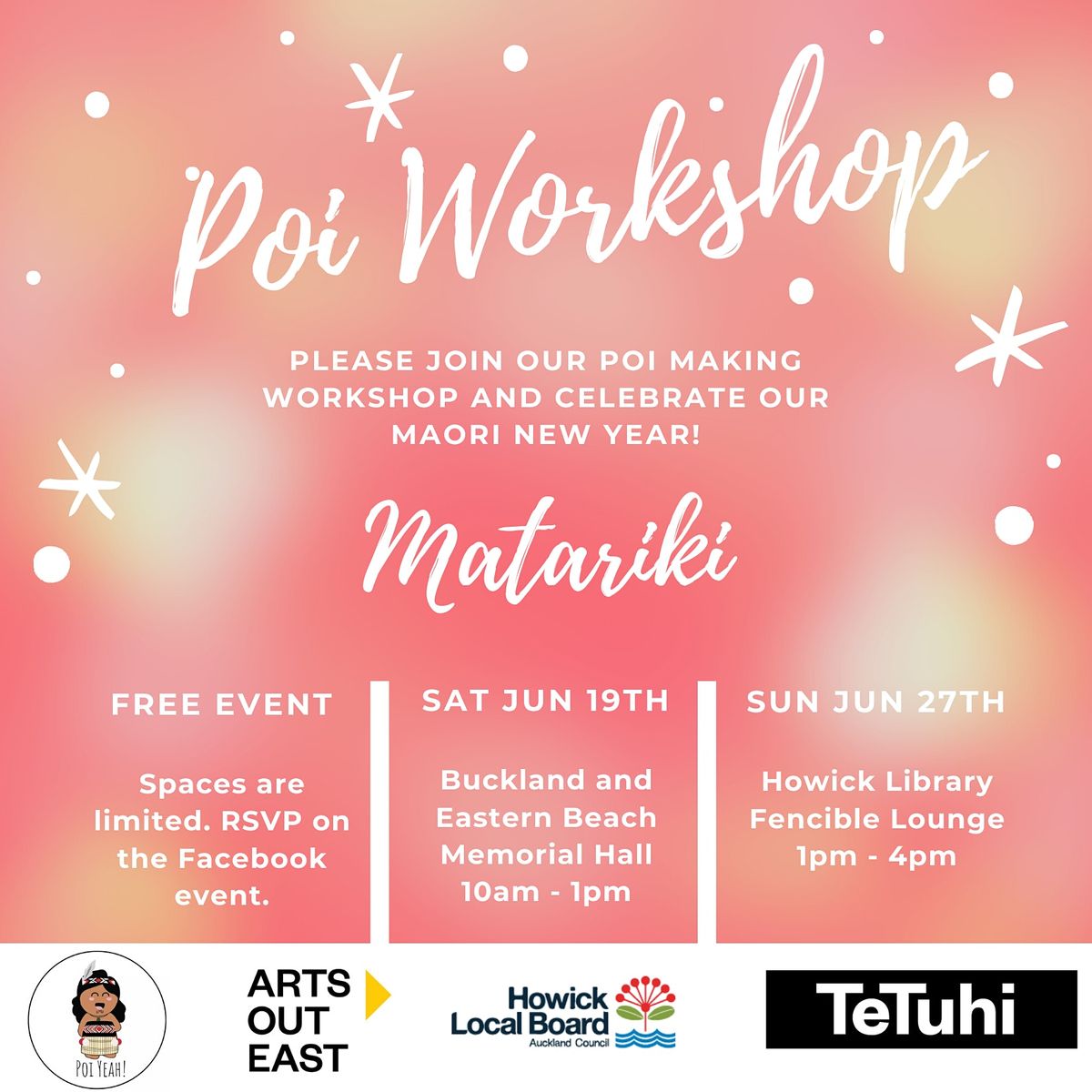 FREE Matariki DIY Poi Workshop