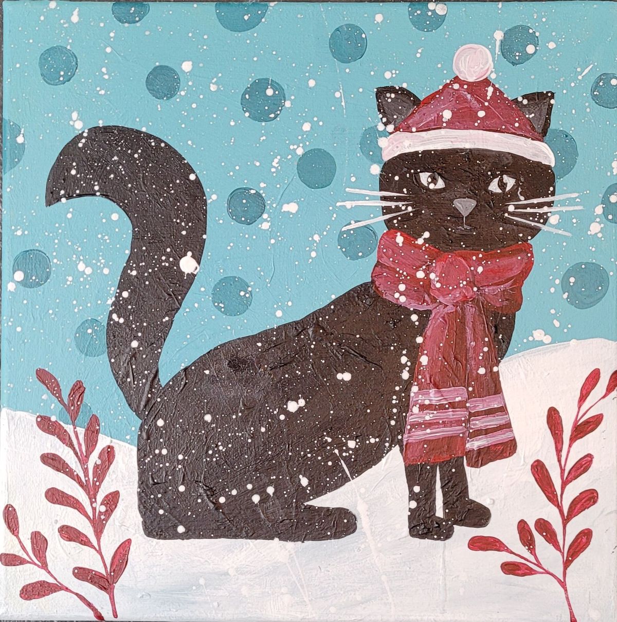 Kids Santa Kitty Painting Party