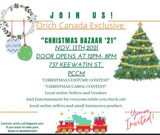 Christmas Bazaar 2021 Local Orich Canada Exclusive Christmas Bazaar Philippine Canadian Centre Of Manitoba Winnipeg 13 November 2021 Christmas Bazaar 2021 Local Orich Canada Exclusive Christmas Bazaar Philippine Canadian Centre Of Manitoba Winnipeg 13 November 2021