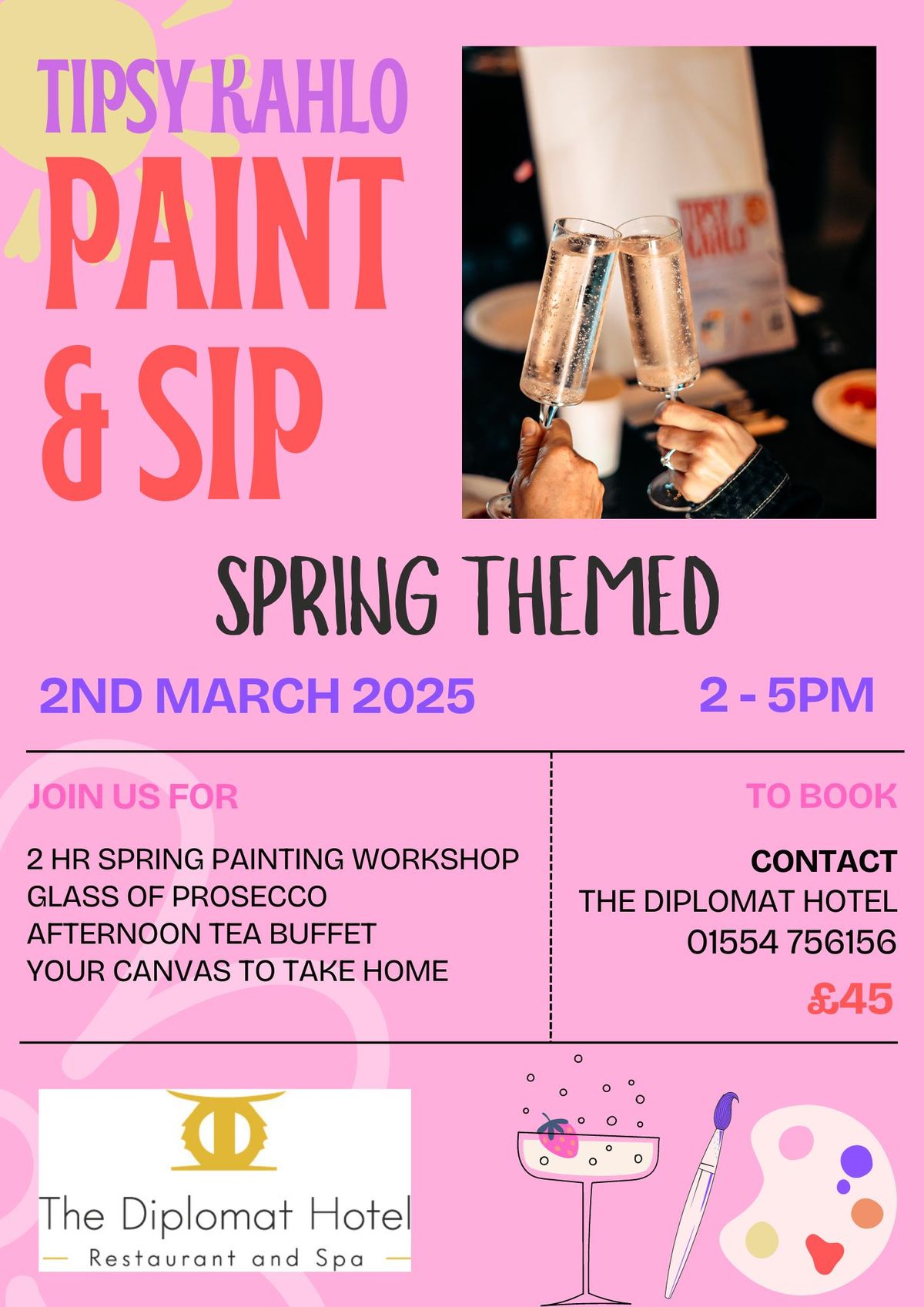 TIPSY KAHLO PAINT & SIP AFTERNOON TEA