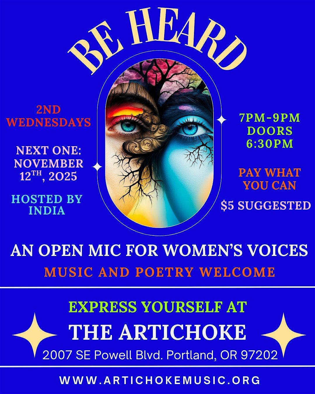 Be Heard - An Open Mic for Women's Voices