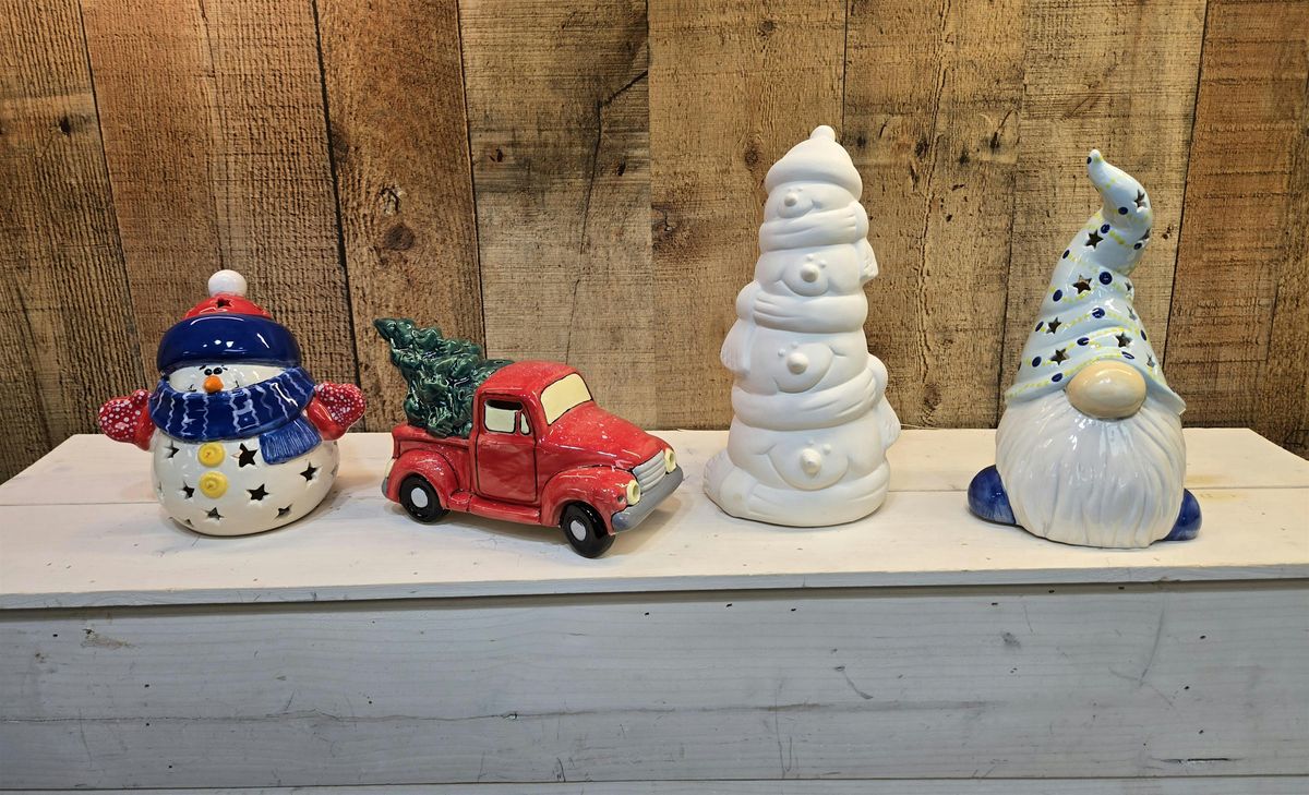 Holiday Ceramic Pottery Paint & Sip