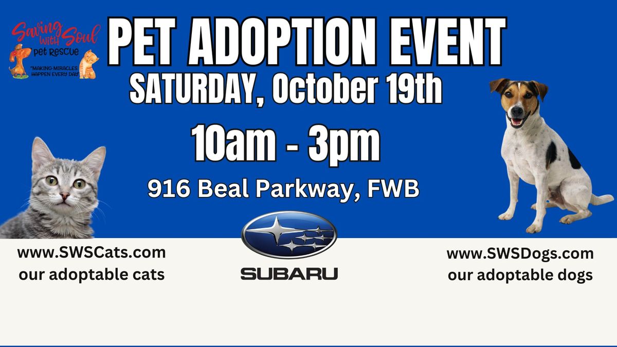 Pet Adoption Event at Subaru