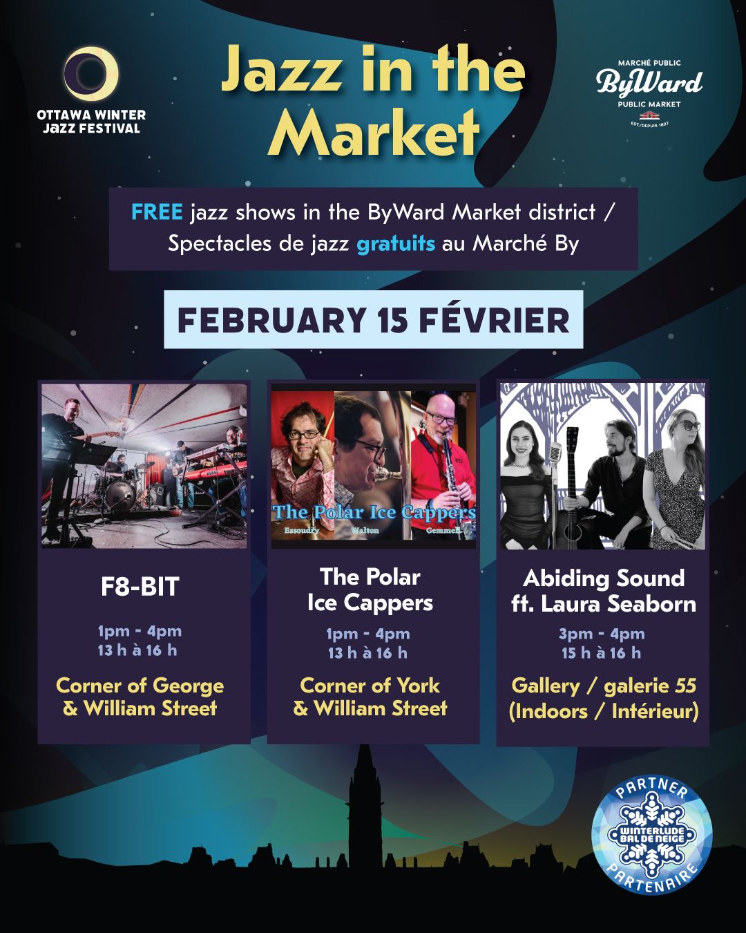 Ottawa Winter Jazz Festival Presents: Jazz In The Market | Le Festival de jazz dhiver Jazz au march\u00e9